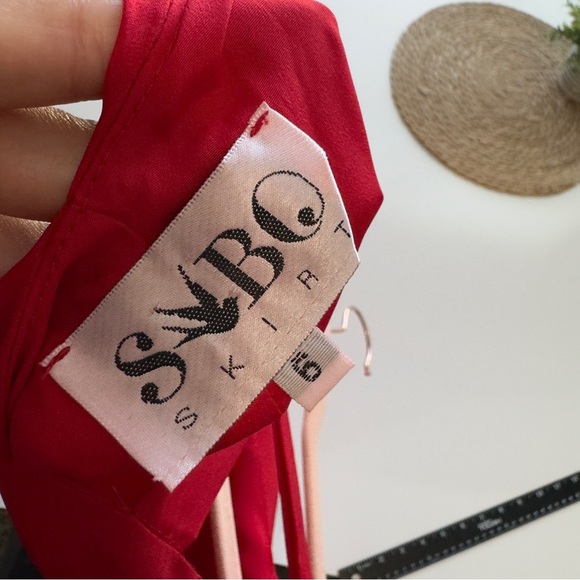 SABO SKIRT Red Bell‎ Sleeve Tunic Top Size 6 - Picture 8 of 10